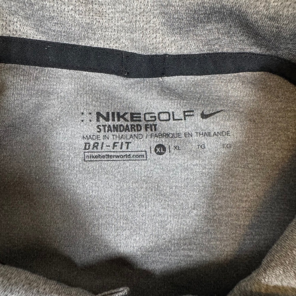 Nike Golf‎ Dri-FIT Polo Shirt Mens Extra Large XL Gray Maroon - Picture 5 of 9
